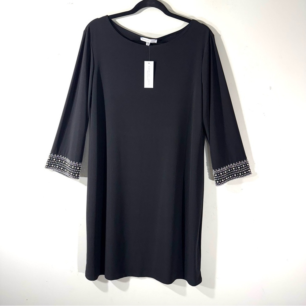 Annalee + Hope Black Party Dress with Embellished Cuffs NWT